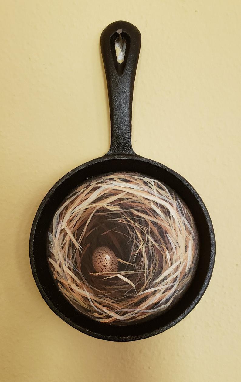 Skillet Nest by Carlynne Hershberger